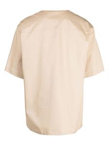 Trussardi Overhemd met geborduurd logo - Beige
