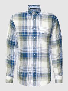 FYNCH-HATTON Blusenshirt Linen Checks, B.D., 1/1