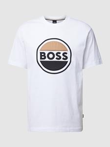 Boss T-shirt met labelstitching, model 'Tessin'
