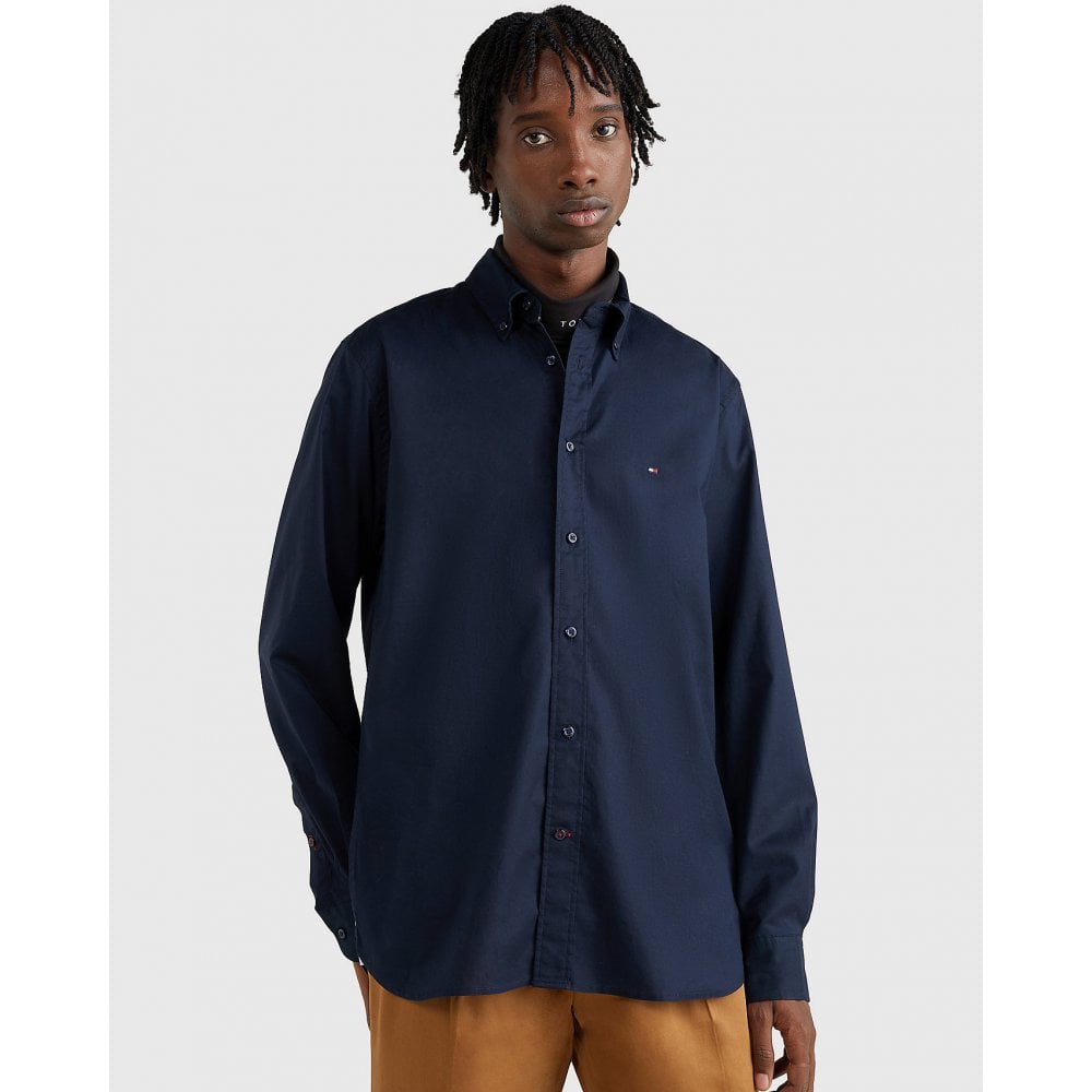 Tommy Hilfiger Overhemden Core Flex Poplin Blauw
