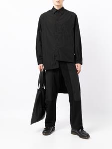 Yohji Yamamoto Asymmetrisch overhemd - Zwart
