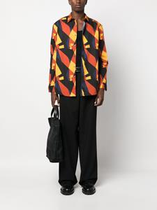 Waxman Brothers Lullo overhemd met geometrische print - Zwart