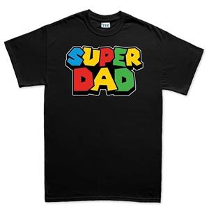 FT T Shirts Super Dad Men Tshirt Short Sleeve Mario Luigi Father Day Gift For Dad Sofspun Hipster Cool Tops Tee