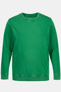 JP1880 T-Shirt Langarmshirt acid washed Rücken Print Rundhals