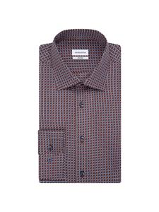 seidensticker Businesshemd Shaped Shaped Langarm Button-Down-Kragen Karo