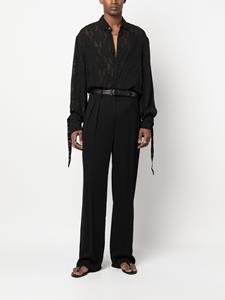 Saint Laurent Overhemd met gestrikte cuffs - Zwart