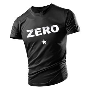 Mr. Burst Volwassen Zwart T-Shirt Zomer Heren Fitness Sport Quick Dry Korte Mouw Multicolor Zero Patroon Letter Top Oversize