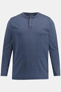 JP1880 Poloshirt Henley Halbarm Piqué Vintage Look Stehkragen