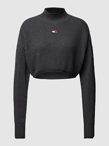 Tommy Jeans Korte gebreide pullover met labelpatch