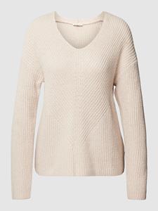 TOM TAILOR Kapuzenpullover V-Ausschnitt Strickpullover