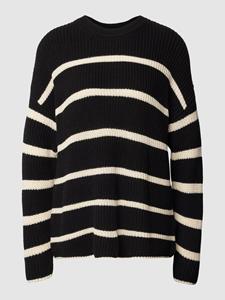 ONLY Rundhalspullover "ONLPERNILLE LS STRIPE O-NECK KNT NOOS"