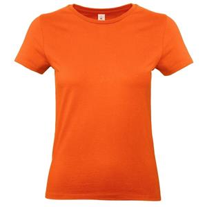 B&C Basic dames t-shirt oranje met ronde hals -