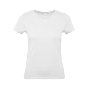 B&C Wit basic t-shirts met ronde hals voor dames