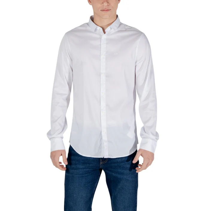 Emporio Armani lange mouw overhemden wit Heren 