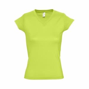 Sols Dames t-shirt V-hals lime 100% katoen slimfit -