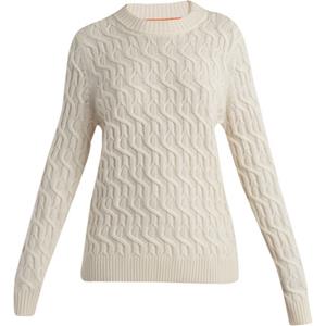 Icebreaker  Women's Cable Knit Crewe Sweater - Merinotrui, beige