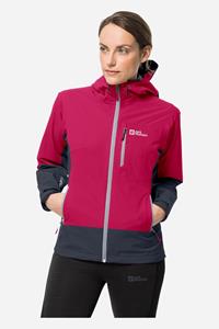 Jack Wolfskin Eagle Peak Dames Jas Donkerrood