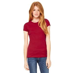 Bella Basic t-shirt donkerrood met ronde hals voor dames