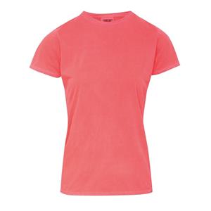 Basic t-shirt comfort colors neon oranje voor dames