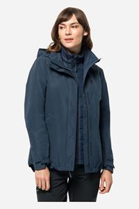 Jack Wolfskin Geisshorn 3In1 Jkt W Donkerblauw