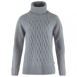 Fjällräven  Women's Övik Cable Knit Roller Neck - Wollen trui, grijs