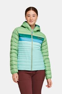 COTOPAXI Fuego Hooded Gevoerde Jas Dames Lichtgroen/Lichtblauw