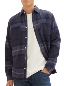 TOM TAILOR Langarmhemd blau (1-tlg)