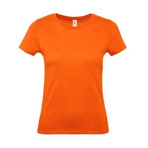 B&C Set van 3x stuks oranje Koningsdag of supporter t-shirts met ronde hals voor dames