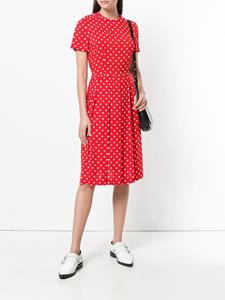 Comme Des Garçons Pre-Owned polka dots geplooide jurk - Rood