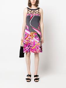 PUCCI Pre-Owned 2000's jurk met bloemenprint - GREY WITH FUCSIA PATTERN