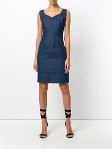 John Galliano Pre-Owned mouwloze jurk - Blauw
