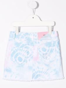 chiaraferragnikids Chiara Ferragni Kids Spijkerrok met tie-dye print - Wit