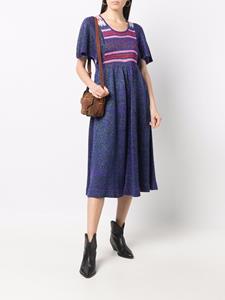 Kansai Yamamoto Pre-Owned 1980s intarsia jurk - Blauw