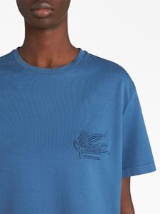 ETRO T-shirt met Pegaso patroon - Blauw