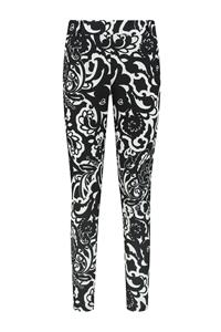 Helena Hart Broek print 7413fio fiore zwart/wit