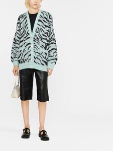 Alessandra Rich Vest met zebraprint - Groen