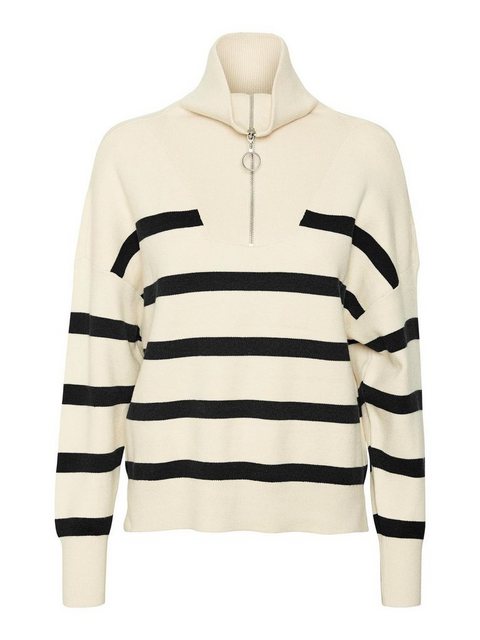 Vero moda Gestreepte trui met truckerskraag