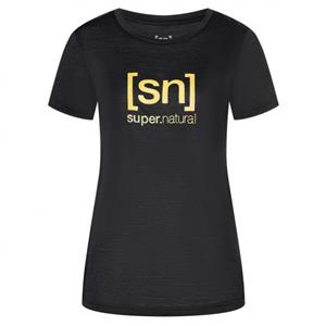 Supernatural The Essential Logo T-shirt Dames Zwart/Goud
