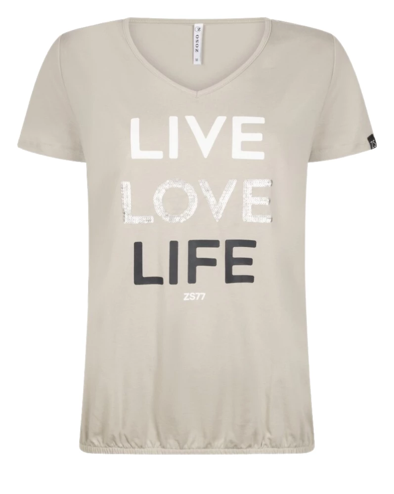 Zoso Love casaul t-shirt dames