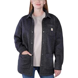 Carhartt Loose Fit Fleece Overshirt Black Heather Overhemd Dames