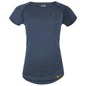 Grüezi Bag  Women's Woodwool T-Shirt Lady Burnham - Merinoshirt, blauw