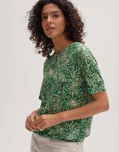 Opus  Simani T-shirt met Print Groen