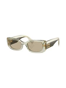 Miu Miu Eyewear Zonnebril met rechthoekig montuur - Beige