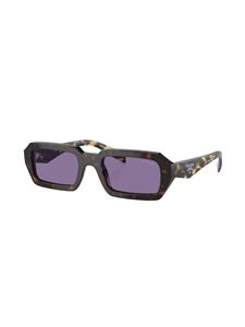Prada Eyewear Zonnebril met rechthoekig montuur - Bruin