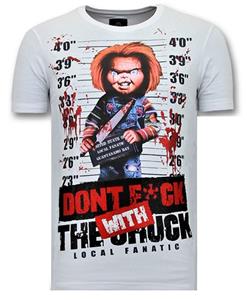 Local Fanatic T-shirt met print bloody chucky angry