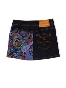 versacekids Versace Kids Mini-rok met bloemenprint - Blauw