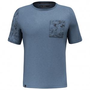 Salewa  Lavaredo Hemp Pocket T-Shirt - Sportshirt, blauw