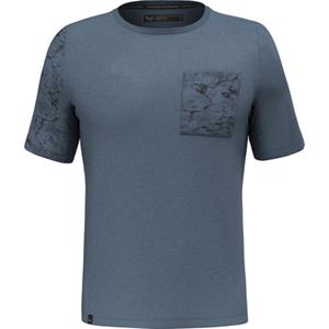 Salewa  Lavaredo Hemp Pocket T-Shirt - Sportshirt, blauw