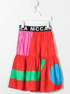 stellamccartneykids Stella McCartney Kids Rok met logo tailleband - Rood