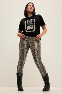 Studio Untold Funktionshose Hose High Waist weites Bein teilelastischer Bund